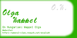 olga wappel business card